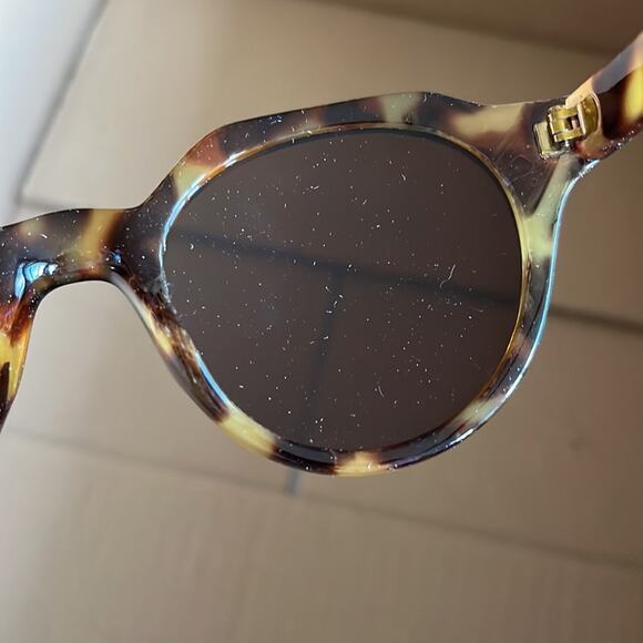 Caliblue Round Tortoise Shell Sunglasses Brown Black - Picture 5 of 8